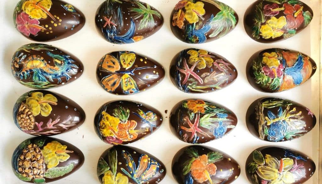 peinture sur chocolat