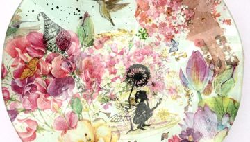 rêve d'été avec cette assiette féérique corolle peinture intuitive gare à vous