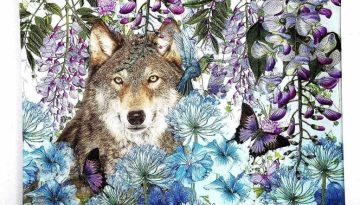la sagesse de la louve decoupage et peinture sur verre g art à vous