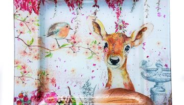 Biche rouge gorge colombe peinture intuitive g art a vous