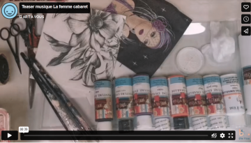 la femme cabaret extrait atelier vidéo peinture et collage sous verre g art a vous