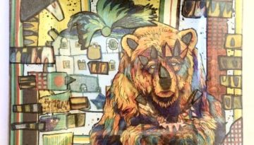l'ours moderne assiette à message g art à vous