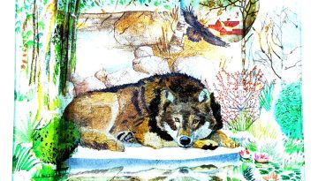 loup peinture intuitive g art a vous